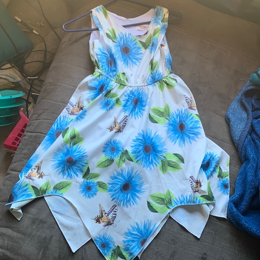 Flower and butterfly dress